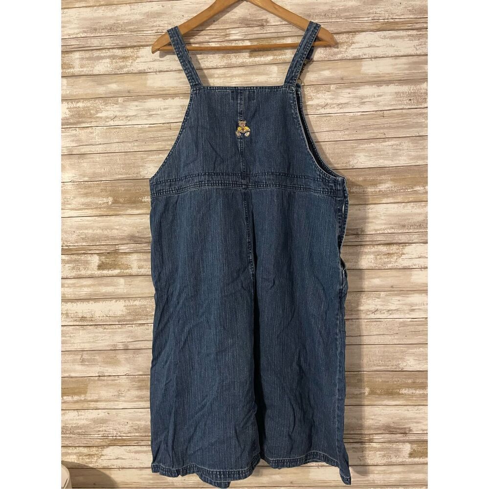 CC Hughes Vintage Denim Embroidered Jean Dress Size 1X Teddy Bear Knee Length​